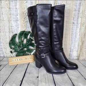 Naturalizer tall wide calf black boots